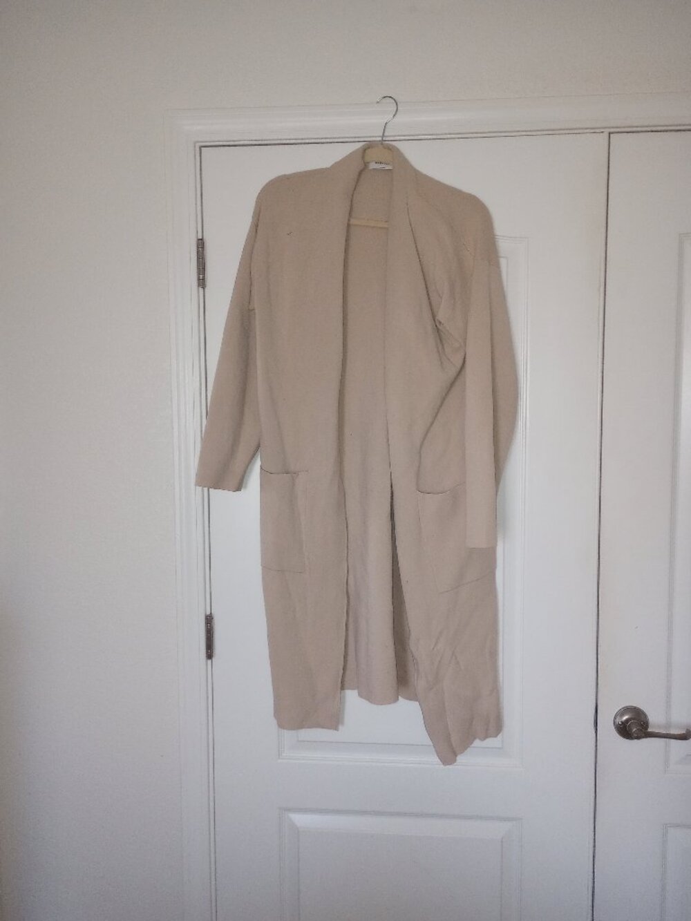 Babaton Fly Away Cream-Full Length Cardigan Sweater